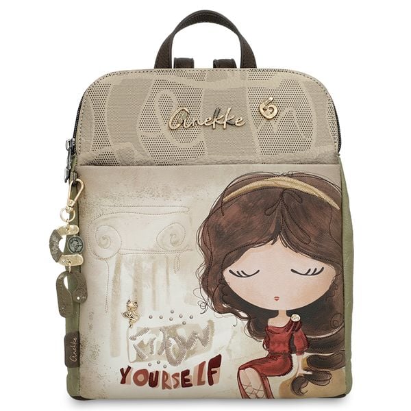 Szary Damski Plecak Anekke Z Laleczką. Szare plecaki Anekke, bez wzorów, bez dodatków. Za 399.00 zł.