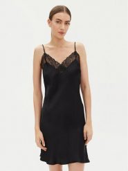 Chantelle Koszula nocna Legend C17WW5 Czarny Regular Fit. Czarne koszule nocne Chantelle, xs, bez wzorów, z wiskozy, bez ramiączek. Za 239.99 zł.