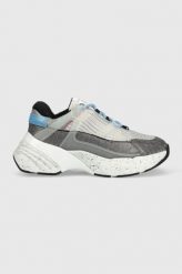 Pinko sneakersy Ribino 4.0 kolor srebrny. Szare buty sportowe lifestyle Pinko, bez wzorów, z gumy, sportowe, z okrągłym noskiem, bez zapięcia. W wyprzedaży za 719.99 zł.