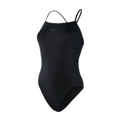 Damski kostium kąpielowy 1-częściowy Speedo Eco+ Thinstr. Czarne stroje jednoczęściowe Speedo, bez wzorów, z poliesteru, sportowe. Za 126.82 zł.