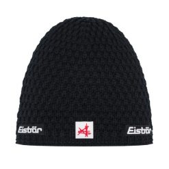 Czapka Eisbar Trail OS MÜ SA. Czarne czapki zimowe Eisbär, bez wzorów, z materiału, sportowe. Za 205.51 zł.