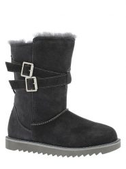 Gooce Skórzane kozaki zimowe "Huntspill Waterproof" w kolorze antracytowym rozmiar: 36. Szare kozaki Gooce, na zimę, bez wzorów, z materiału, eleganckie, bez obcasa, bez zapięcia. Za 254.14 zł.