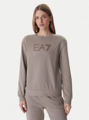 EA7 Emporio Armani Bluza 7W000953 AF15831 Brązowy Regular Fit. Brązowe bluzy EA7 Emporio Armani, xl, bez wzorów, z bawełny, bez kaptura. Za 589.99 zł.