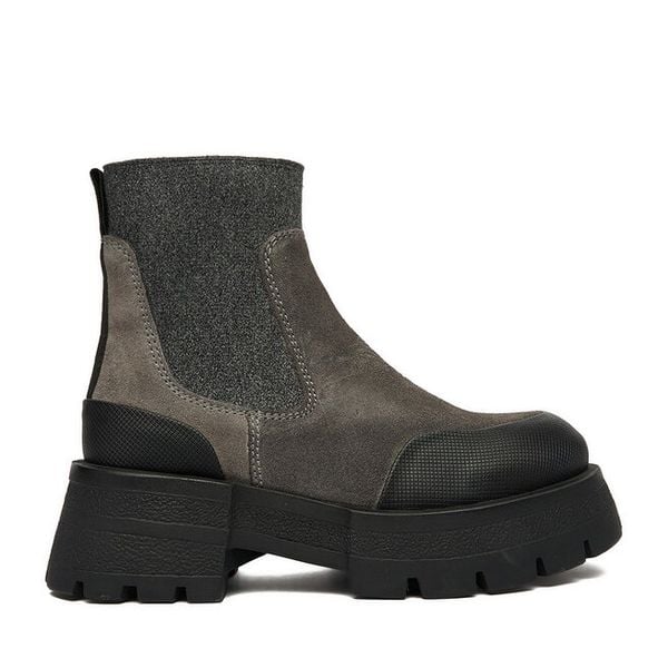 Sztyblety G-Star Raw. Szare botki G-Star Raw, bez wzorów, retro, bez obcasa, na płaskiej podeszwie, bez zapięcia. Za 309.99 zł.