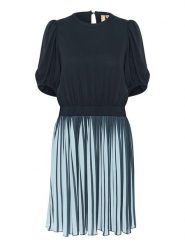 CULTURE Sukienka w kolorze granatowo-błękitnym rozmiar: L. Niebieskie sukienki Culture, na co dzień, l, bez wzorów, z wiskozy, bez kołnierzyka, bez ramiączek, midi, proste. Za 170.07 zł.