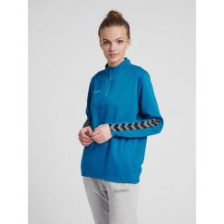 Bluza do piłki nożnej damska Hummel demi-zip hml AUTHENTIC. Niebieskie bluzy Hummel, m, bez wzorów, sportowe, bez ramiączek, bez kaptura. W wyprzedaży za 165.50 zł.