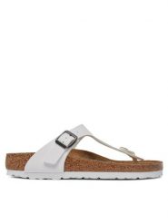 Birkenstock Japonki Gizeh 745531 Biały. Białe japonki Birkenstock, bez wzorów, ze skóry. Za 299.00 zł.