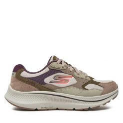 Buty na siłownię Skechers. Brązowe buty treningowe Skechers, bez wzorów, bez zapięcia, na fitness i siłownię. Za 289.99 zł.