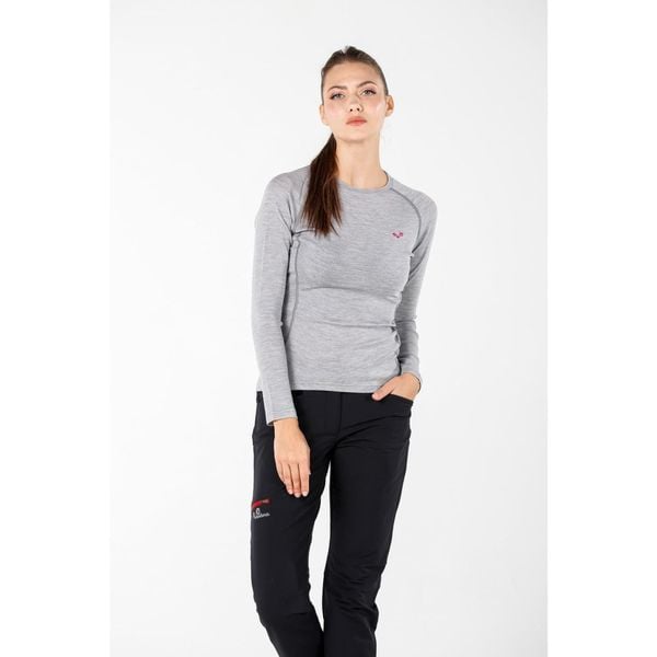 Alize - damska koszulka termoaktywna 100% merino (195 g/m²). Szare bielizna termoaktywna damska WOOLONA, bez wzorów, z wełny, bez ramiączek, trekkingowe. W wyprzedaży za 297.00 zł.