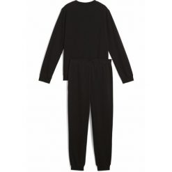 Młodzieżowy dres Essentials z logo No. 1 z bluzą PUMA Black. Brązowa bluzy Puma, m, bez wzorów, z dresówki, bez kaptura, do biegania. W wyprzedaży za 164.00 zł.