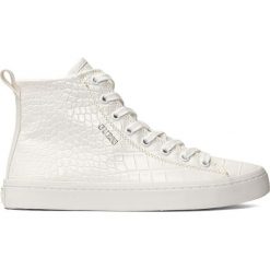 Buty sportowe damskie Guess FL5ELGPEL12-WHITE. Białe buty sportowe lifestyle Guess, z aplikacjami, ze skóry, bez zapięcia. Za 499.00 zł.