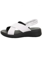 Legero Skórzane sandały "Easy" w kolorze białym rozmiar: 38. Białe sandały Legero, bez wzorów, klasyczne, z otwartym noskiem, bez obcasa, bez zapięcia. Za 217.99 zł.