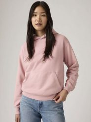 Levi's Bluza w kolorze jasnoróżowym rozmiar: S. Różowe bluzy Levi's, s, bez wzorów, bez ramiączek, z kapturem. Za 134.45 zł.
