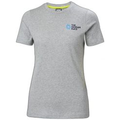 Koszulka damska Helly Hansen the ocean race. Szare t-shirty sportowe Helly Hansen, bez wzorów, bez ramiączek. Za 206.50 zł.