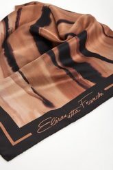Chusta jedwabna ELSABETTA FRANCHI. Chusty Elisabetta Franchi, bez wzorów, z jedwabiu. Za 809.00 zł.