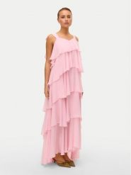 Vero Moda Sukienka wieczorowa Felicia 10331377 Różowy Regular Fit. Czerwone sukienki Vero Moda, s, bez wzorów, z syntetyku, wizytowe, bez kołnierzyka, bez ramiączek. Za 319.99 zł.