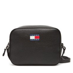 Torebka Tommy Jeans. Czarne listonoszki Tommy Jeans, bez wzorów, z jeansu, bez dodatków. Za 299.99 zł.
