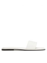 Calvin Klein Klapki Flat Slide - He HW0HW02378 Biały. Białe klapki Calvin Klein, bez wzorów, z materiału, bez obcasa, bez zapięcia. Za 249.99 zł.