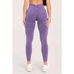 Legginsy fitness damskie Gym Glamour seamless deep push up. Fioletowe legginsy GYM GLAMOUR, bez wzorów, glamour. Za 169.99 zł.