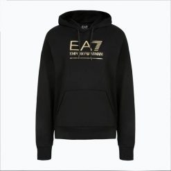 Bluza damska EA7 Emporio Armani Train Visibility Hoodie. Czarne bluzy EA7 Emporio Armani, xs, bez wzorów, z bawełny, eleganckie, bez ramiączek, bez kaptura. Za 399.99 zł.