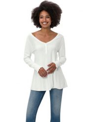 Heine Sweter w kolorze kremowym rozmiar: 36. Brązowe swetry Heine, bez wzorów, bez ramiączek. Za 78.84 zł.