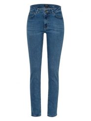 More & More Dżinsy - Skinny fit - w kolorze niebieskim rozmiar: 34. Niebieskie jeansy More & More, z aplikacjami, ze skóry, klasyczne, z podwyższonym stanem. Za 101.23 zł.