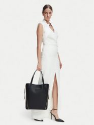 Elisabetta Franchi Torebka BS-24A-66E2-V420 Czarny. Czarne shopper bag Elisabetta Franchi, bez wzorów, ze skóry, bez dodatków. Za 1,799.00 zł.