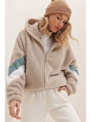 Trend Alacati Kurtka pluszowa w kolorze beżowym rozmiar: S. Brązowe kurtki Trend Alacati, s, bez wzorów, bez kaptura. Za 74.99 zł.