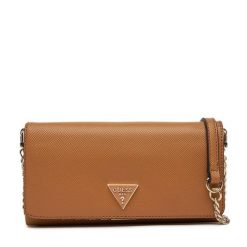Torebka Guess. Brązowe kopertówki Guess, z aplikacjami, wizytowe, bez dodatków. Za 419.99 zł.