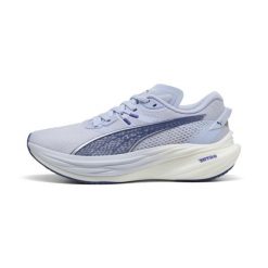 Damskie buty do biegania Puma Deviate Nitro 3. Niebieskie buty do biegania Puma, bez wzorów, bez zapięcia, do biegania. W wyprzedaży za 542.50 zł.