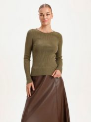 BGN Sweter w kolorze khaki rozmiar: 38. Brązowe swetry BGN, bez wzorów, bez ramiączek. Za 112.45 zł.