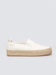 Espadryle damskie białe TT274090 101. Białe espadryle BIG STAR, bez wzorów, z gumy, z okrągłym noskiem, bez obcasa. Za 139.99 zł.