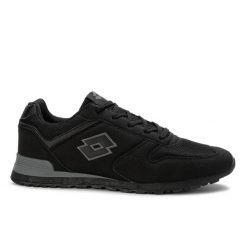 Buty sportowe do chodzenia unisex Lotto EPICAN. Czarne buty treningowe Lotto, bez wzorów, z materiału, bez zapięcia, trekkingowe. Za 183.26 zł.