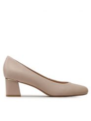 Lasocki Czółenka WYL3405-1Z Beżowy. Brązowe czółenka Lasocki, bez wzorów, ze skóry, bez obcasa, bez zapięcia. Za 229.99 zł.