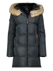 Geographical Norway Płaszcz pikowany w kolorze ciemnoszarym rozmiar: XXL. Czarne płaszcze Geographical Norway, xxl, bez wzorów, z tkaniny, bez kaptura. Za 305.29 zł.