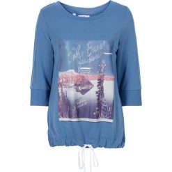 Lekka bluza, rękawy 3/4 bonprix niebieski dżins. Bluzy marki KALENJI. Za 37.99 zł.