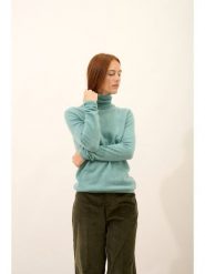 Just Cashmere Kaszmirowy golf "Ava" w kolorze turkusowym rozmiar: L. Niebieskie swetry Just Cashmere, l, bez wzorów, z kaszmiru, bez ramiączek. Za 369.99 zł.