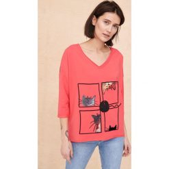 T-Shirt Damski A Ku Ku BS Corallo. T-shirty blue shadow, bez wzorów, z bawełny, bez kołnierzyka, bez ramiączek. W wyprzedaży za 84.95 zł.