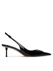 Elisabetta Franchi Czółenka SA-35L-66E2-V650 Czarny. Czarne czółenka Elisabetta Franchi, bez wzorów, z lakierowanej skóry, bez obcasa, bez zapięcia. Za 2,779.00 zł.