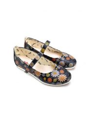 Goby Baleriny w kolorze czarnym ze wzorem rozmiar: 37. Czarne baleriny Goby, bez wzorów, z okrągłym noskiem, bez obcasa, bez zapięcia. Za 173.99 zł.