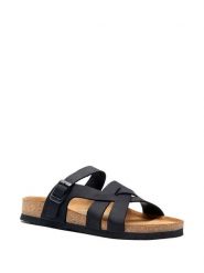 Comfortfusse Skórzane klapki w kolorze czarnym rozmiar: 41. Czarne klapki Comfortfüße, bez wzorów, z nubiku, klasyczne, z otwartym noskiem, bez obcasa, bez zapięcia. Za 252.99 zł.