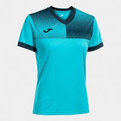 T-shirt Ekologiczny Joma Eco Supernova dla Kobiet - Turkusowy i Morski. Niebieskie t-shirty Joma, bez wzorów, z poliesteru, sportowe, bez kołnierzyka, bez ramiączek. Za 176.99 zł.