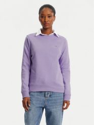 Tommy Jeans Bluza Flag DW0DW19959 Fioletowy Regular Fit. Fioletowe bluzy Tommy Jeans, m, bez wzorów, z bawełny, bez ramiączek, bez kaptura. Za 199.99 zł.