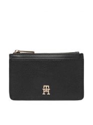 Tommy Hilfiger Portfel Th Icon Long Cc Holder AW0AW18867 Czarny. Czarne portfele Tommy Hilfiger, bez wzorów, ze skóry. Za 209.99 zł.