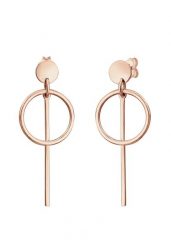Elli Damskie kolczyki wiszące Geo Circle Basic Minimal Cool w srebrze 925 Sterling Silver Kolczyki 1 ct. Szare kolczyki Elli, srebrne. Za 293.99 zł.