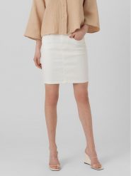 Vero Moda Spódnica jeansowa Luna 10279491 Biały Regular Fit. Białe spódnice Vero Moda, m, bez wzorów, z bawełny. Za 89.99 zł.