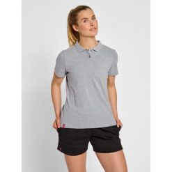 Damska koszulka polo Hummel Red Classic. Szare t-shirty sportowe Hummel, s, bez wzorów, z bawełny, bez ramiączek, na golfa. Za 172.50 zł.