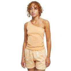 Damski tank top Urban Classics Asymmetric. Brązowe topy Urban Classics, bez wzorów, bez kołnierzyka, bez ramiączek. Za 93.00 zł.