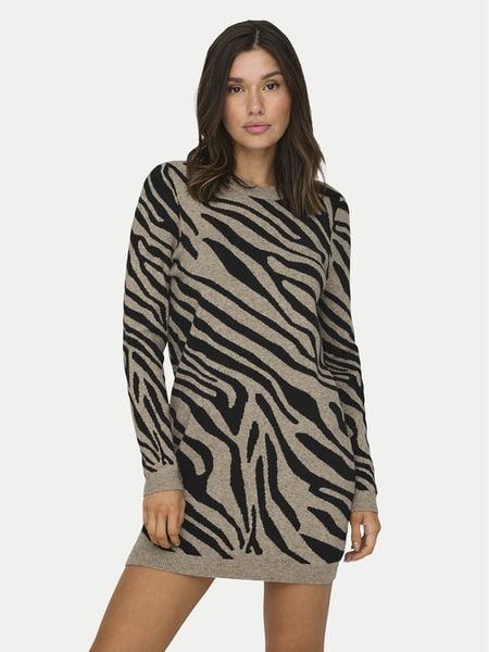 ONLY Sukienka dzianinowa Jenni 15321988 Brązowy Regular Fit. Brązowe sukienki ONLY, s, bez wzorów, z dzianiny, bez kołnierzyka, bez ramiączek. Za 139.99 zł.