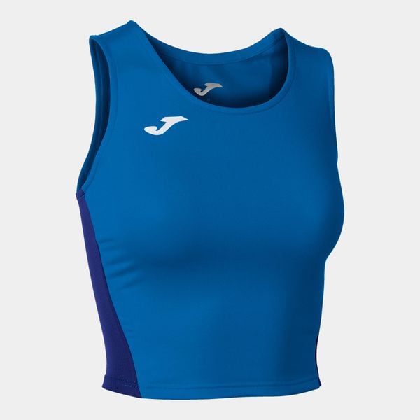 Tank top do biegania damski Joma R-Winner Crop top. Niebieskie topy Joma, xl, bez wzorów, sportowe, bez kołnierzyka, bez ramiączek. Za 104.25 zł.